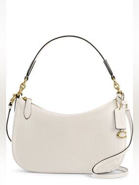 NWOT COACH Sutton Handbag/Crossbody in Chalk Polished Pebble Leather